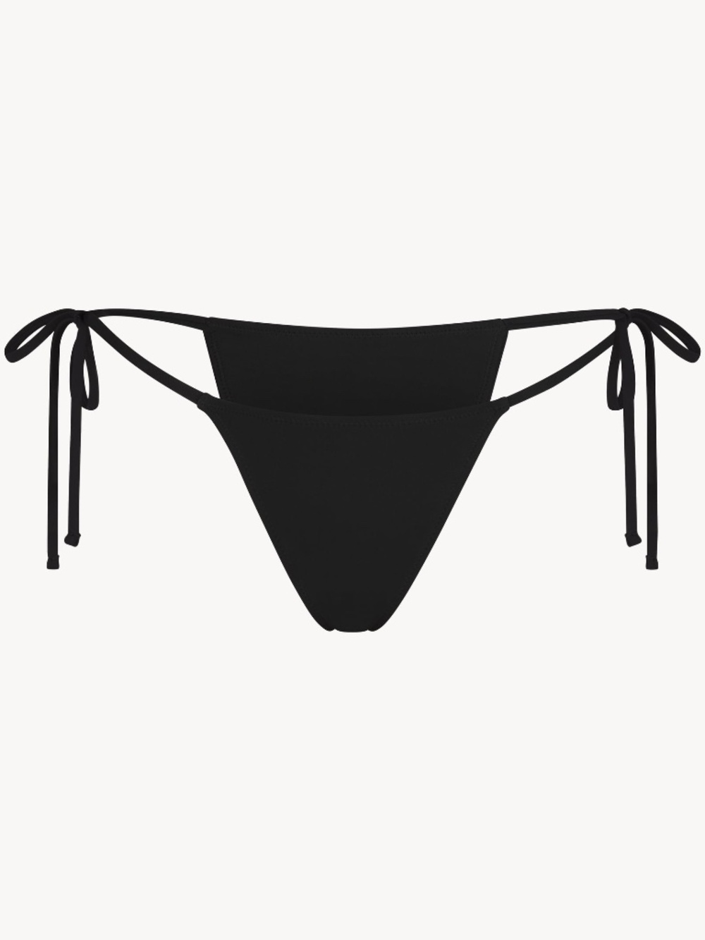 NWT ETERNE isla string bikini bottom black M